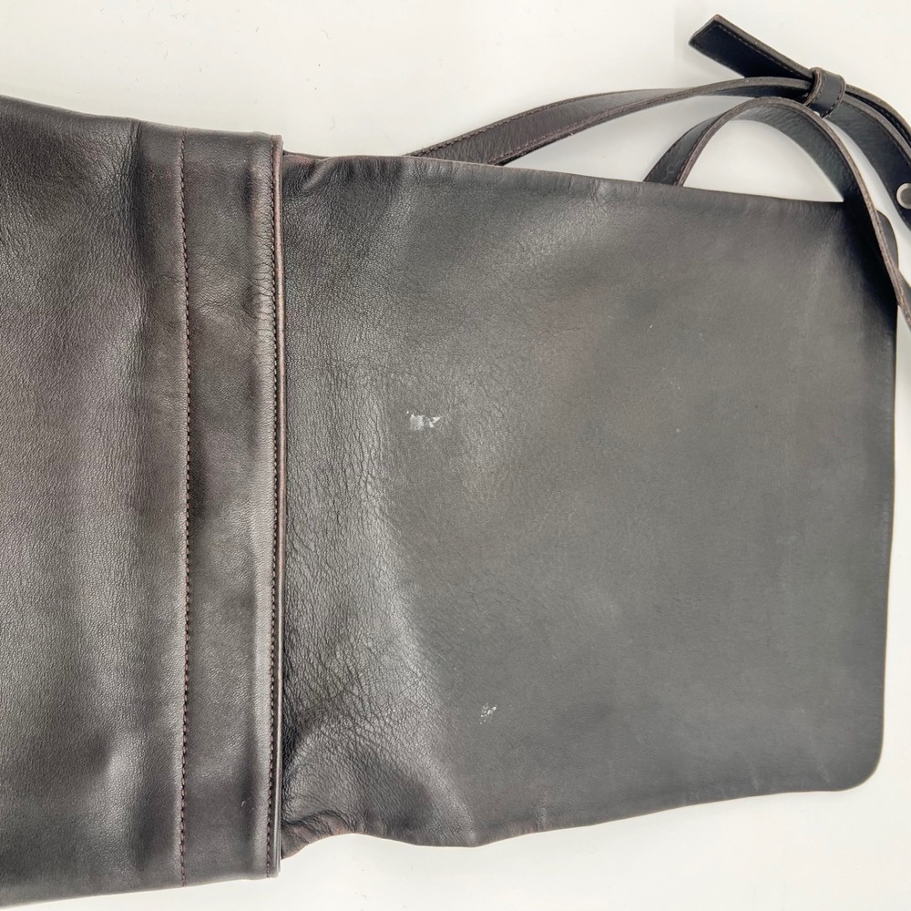 Y2K Coach Legacy Slim Messenger Bag E0P-9458 – Dark Chocolate Brown Leather - Picture 10 of 13